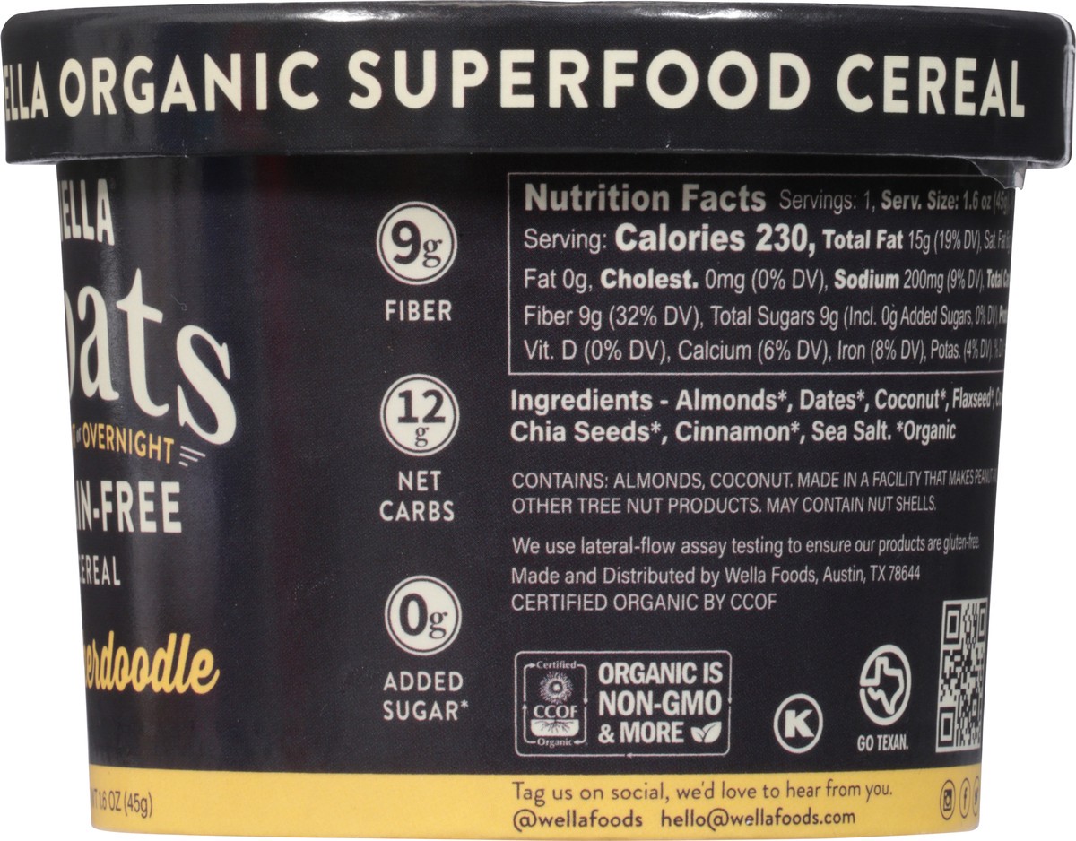 slide 6 of 9, Wella Bar N'oats Instant Snickerdoodle Grain Free Cereal Cup, 1 ct