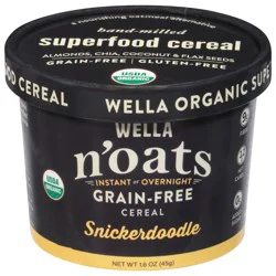 Wella Bar N'oats Instant Snickerdoodle Grain Free Cereal Cup