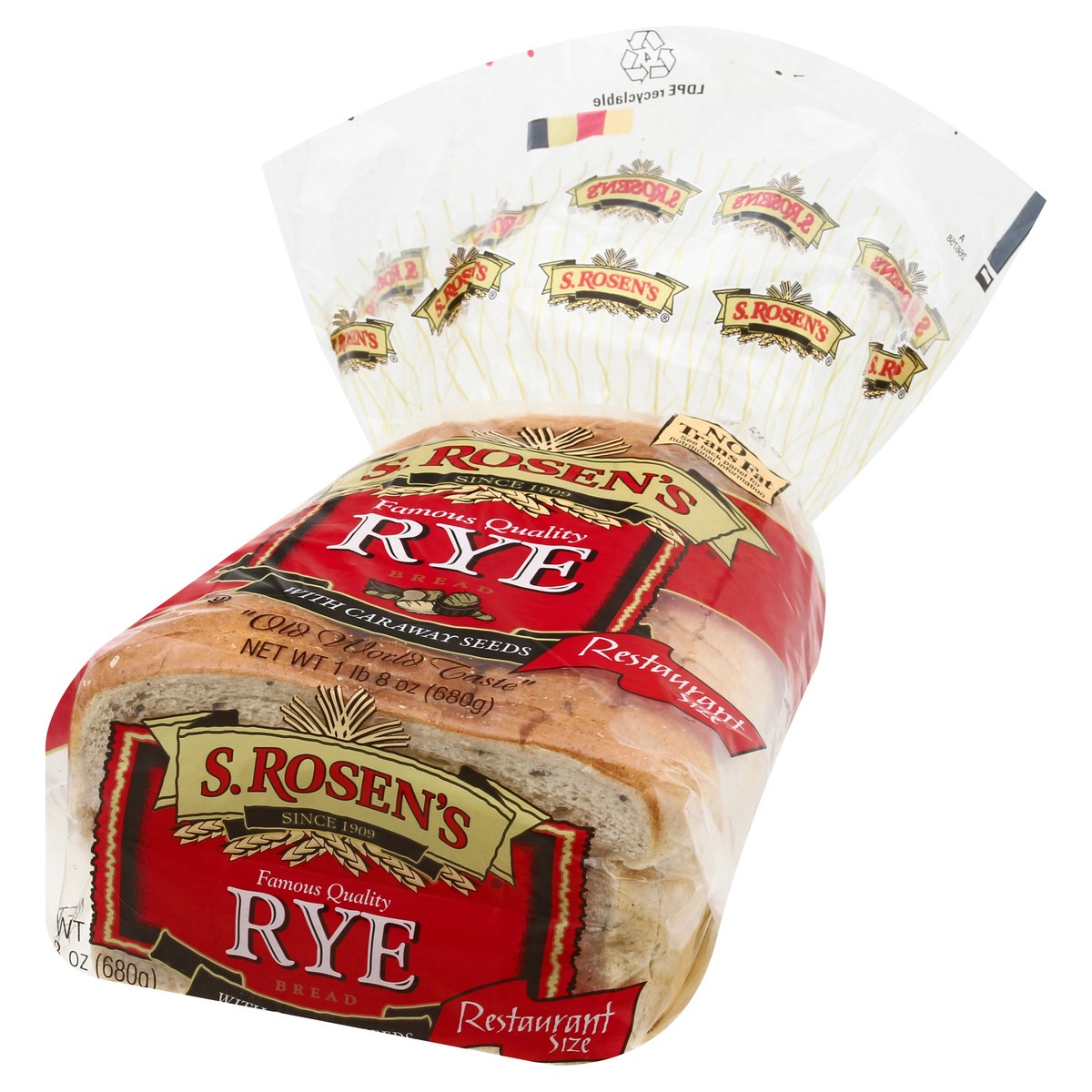 slide 8 of 9, S. Rosen's Restaurant Size Rye Bread with Caraway Seeds 24 oz, 24 oz