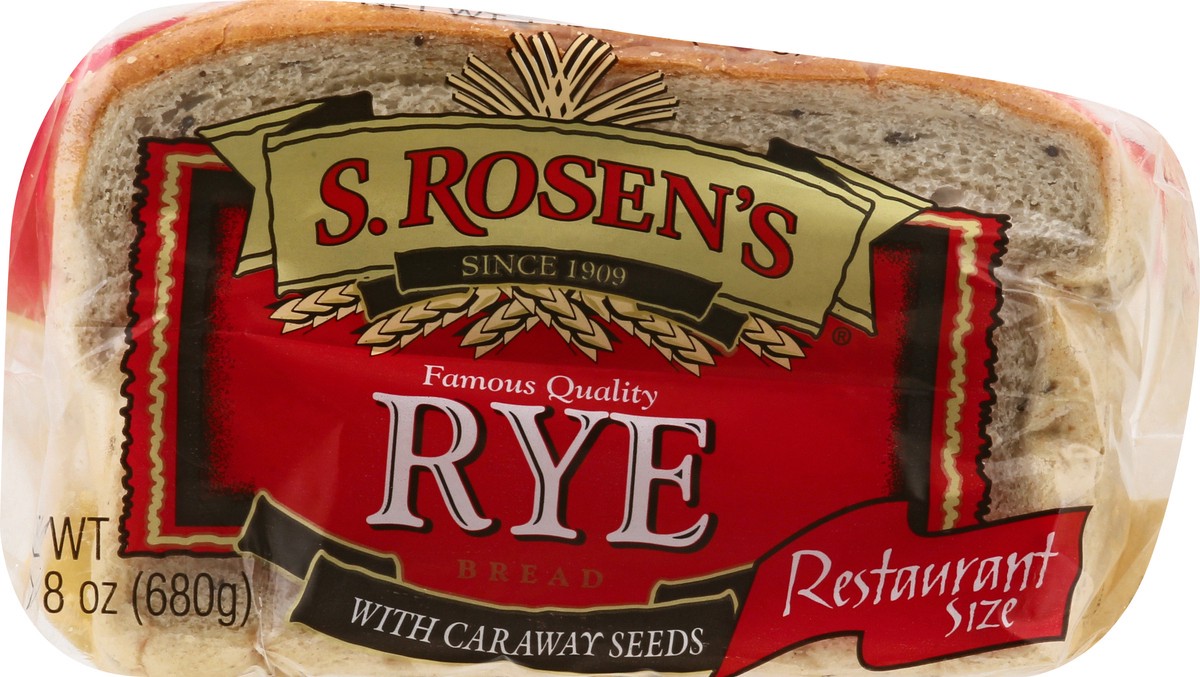 slide 1 of 9, S. Rosen's Restaurant Size Rye Bread with Caraway Seeds 24 oz, 24 oz