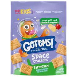 Gerber Get'ems! Parmesan Space Crackers, Kids Snack Made with Real Veggies & Fruits, Iron & Vitamin E