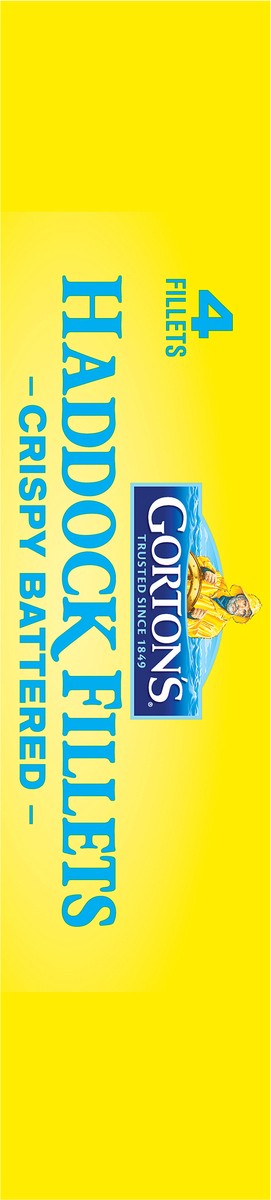 slide 2 of 9, Gorton's Crispy Battered Fish 100% Real Fish Fillets, Wild Caught Haddock, Frozen, 4 Count, 7.6 Ounce Package, 4 ct