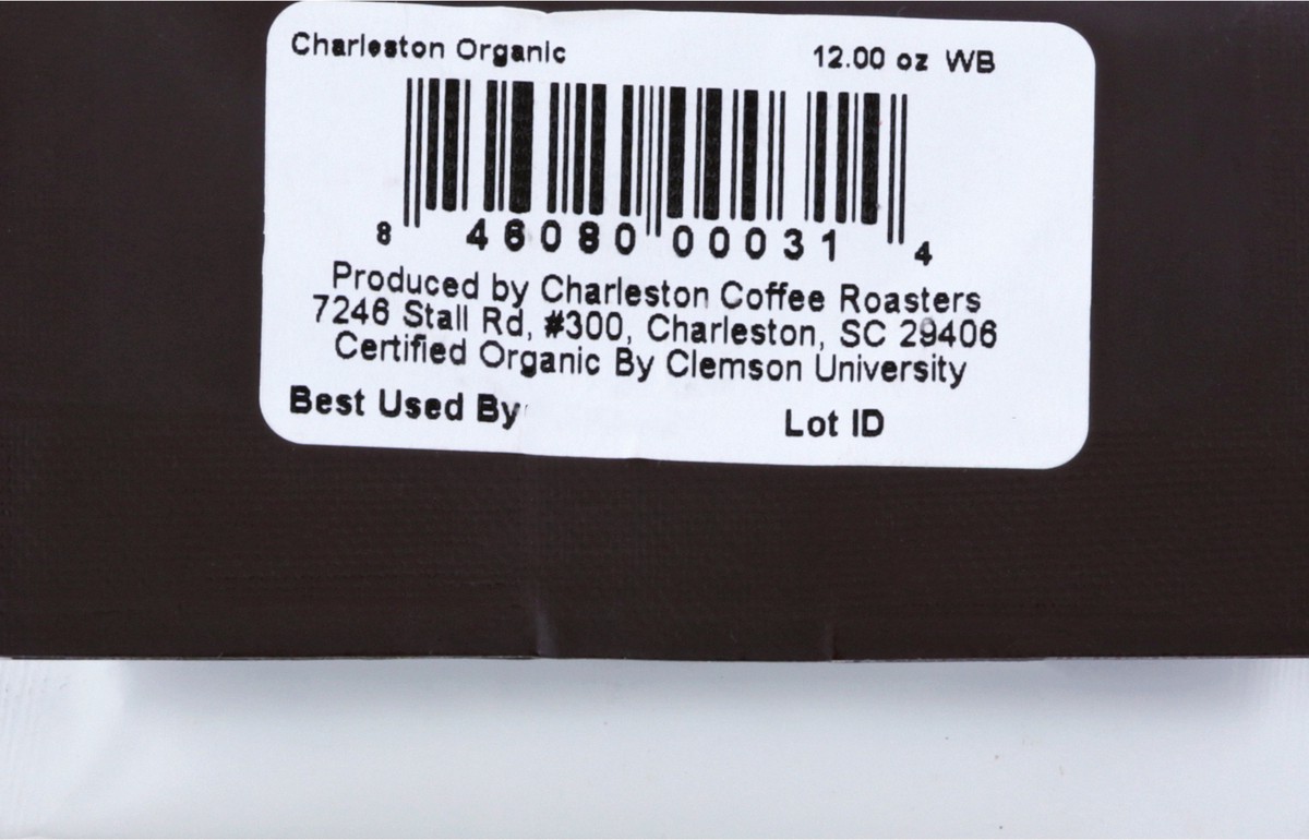 slide 4 of 9, Charleston Coffee Roasters Organic Medium Roast Whole Bean Charleston Coffee 12 oz, 12 oz