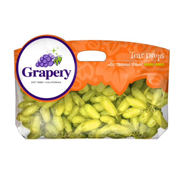 slide 1 of 1, Tear Drop Grapes, per lb