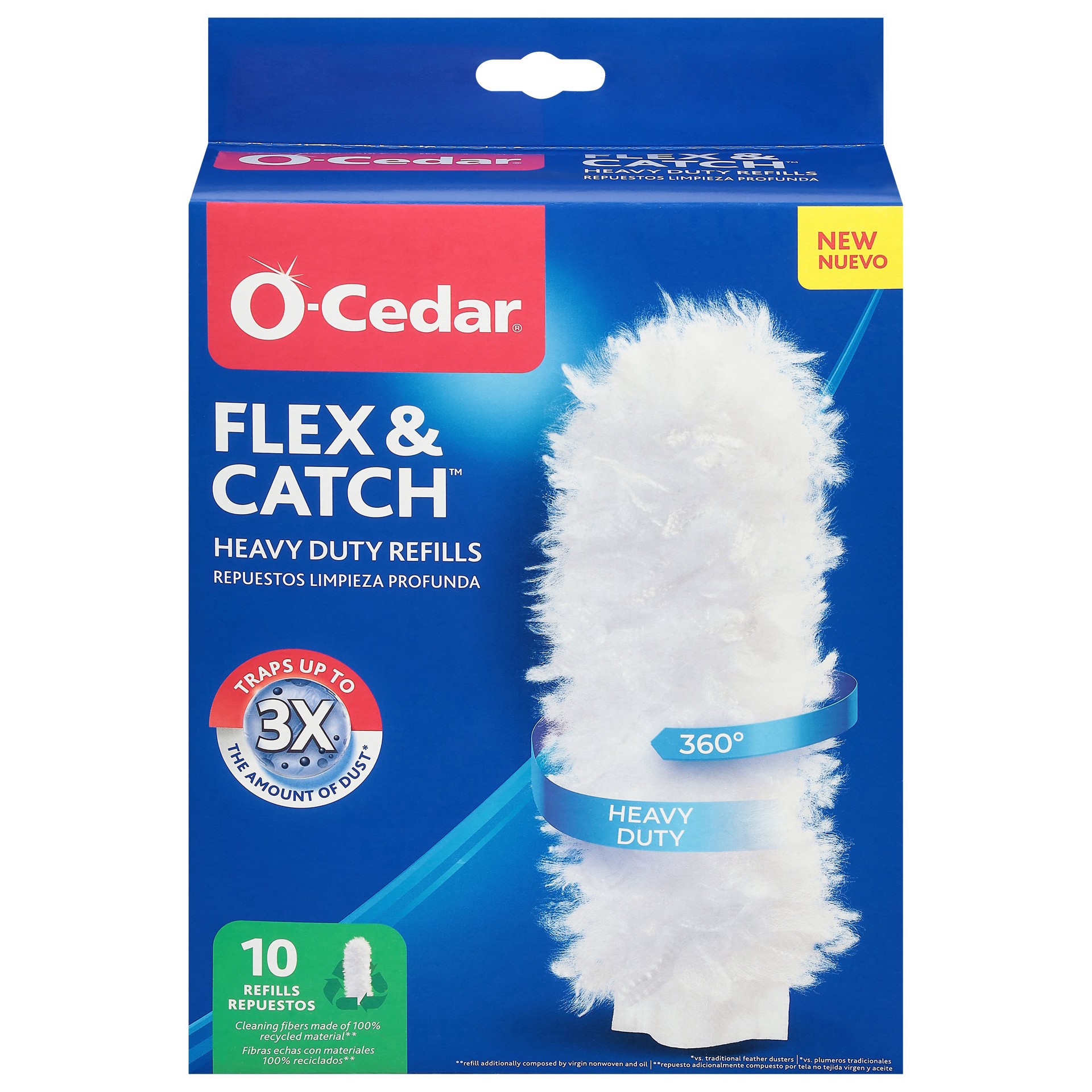 slide 1 of 1, O-Cedar Flex & Catch Heavy Duty Refills 10 ea, 10 ct