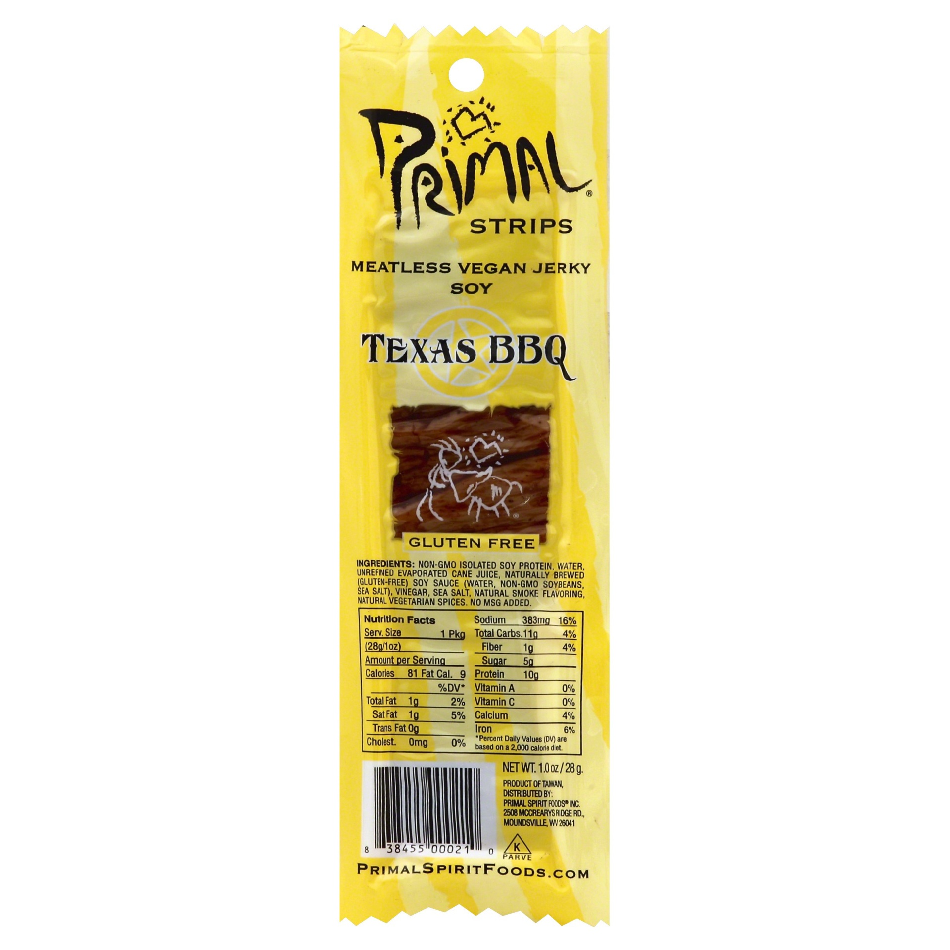 slide 1 of 1, Pans Mushroom Jerky Texas Bbq Meatless Jerky, 1 oz