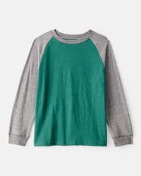Carter's Boys Long-Sleeve Raglan Tee - Green Green M