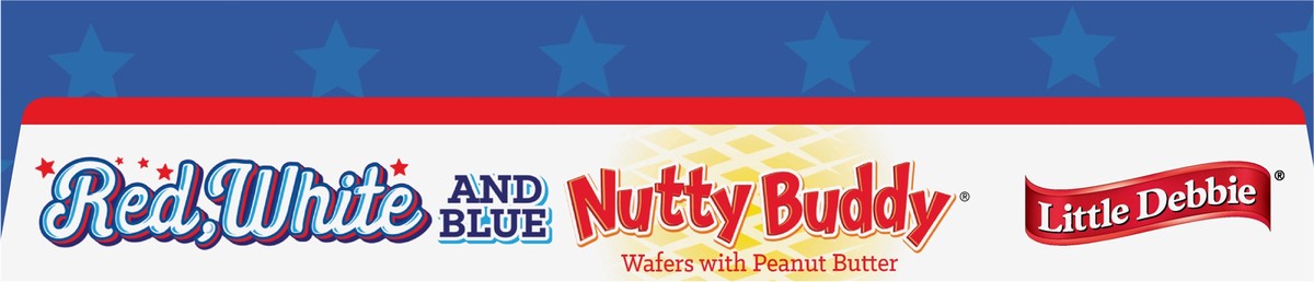 slide 3 of 12, Little Debbie Snack Cakes, Little Debbie Family Pack Red, White and Blue NUTTY BUDDY  wafers, 10 ct