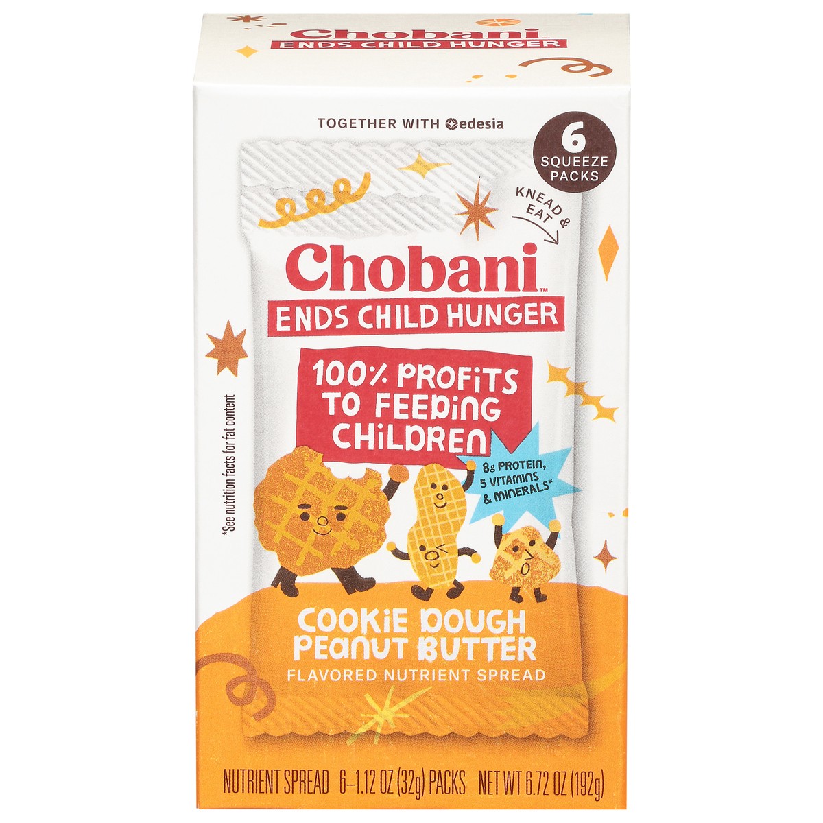 slide 1 of 13, Chobani Cookie Dough Peanut Butter Flavored Nutrient Spread 6-1.12 oz Packs, 6 ct