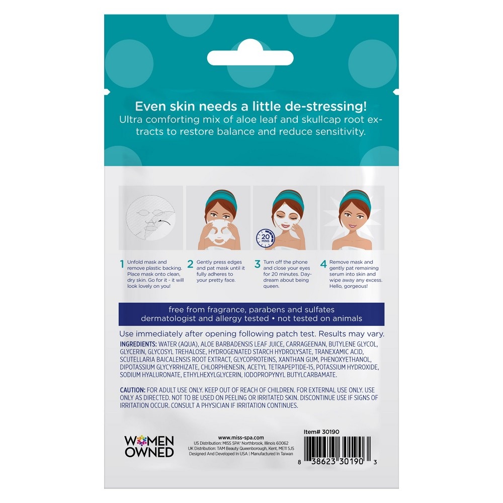 slide 2 of 2, Miss Spa Rescue Facial Sheet Mask, 1 ct