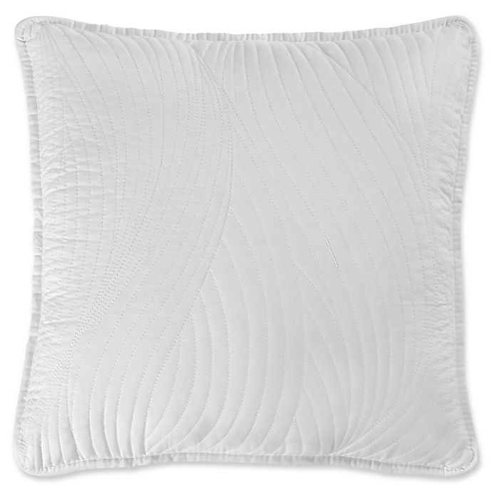 slide 1 of 1, Brielle Stream Embroidered European Pillow Sham - White, 1 ct