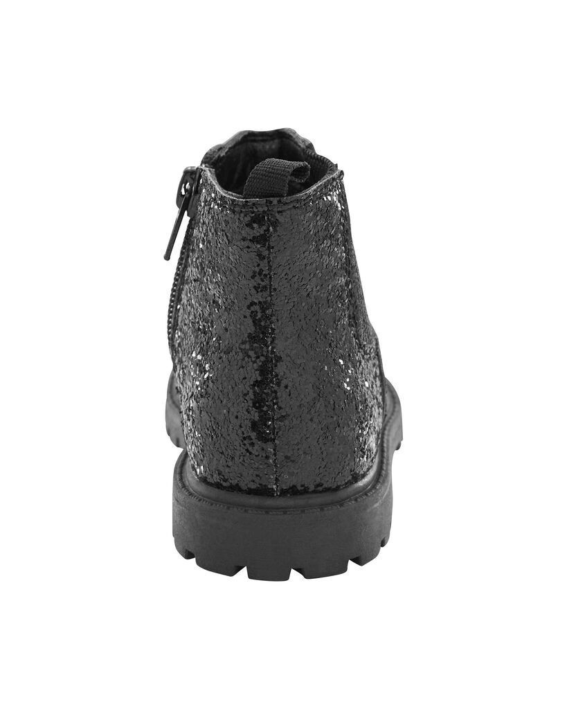 slide 3 of 6, Carter's Toddler Glitter Chelsea Boots Black 10, 1 ct