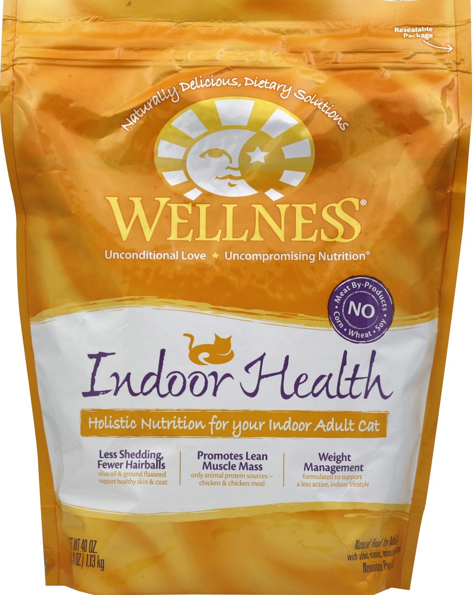 slide 3 of 4, Wellness Holistic Nutrition Indoor Health For Adult Cat, 40 oz