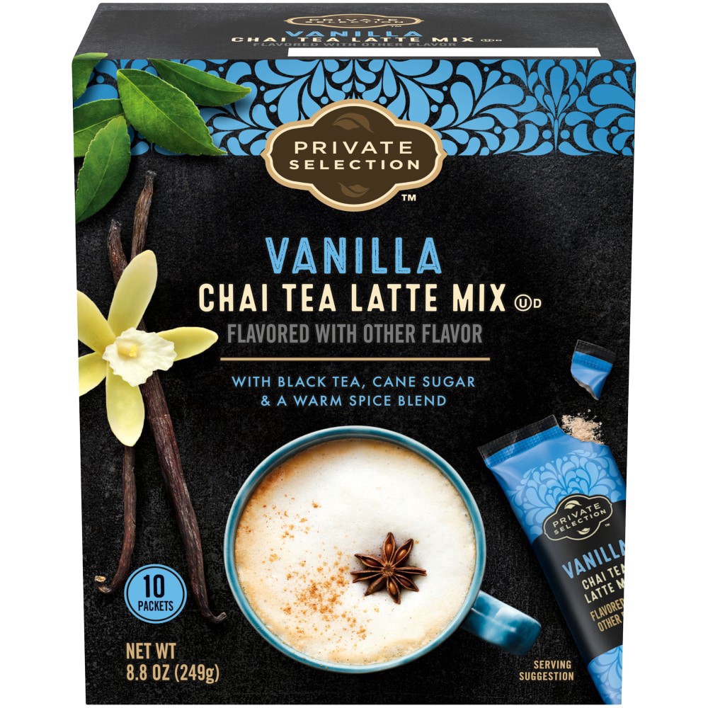 slide 2 of 3, Private Selection Vanilla Chai Tea Latte Mix, 10 ct