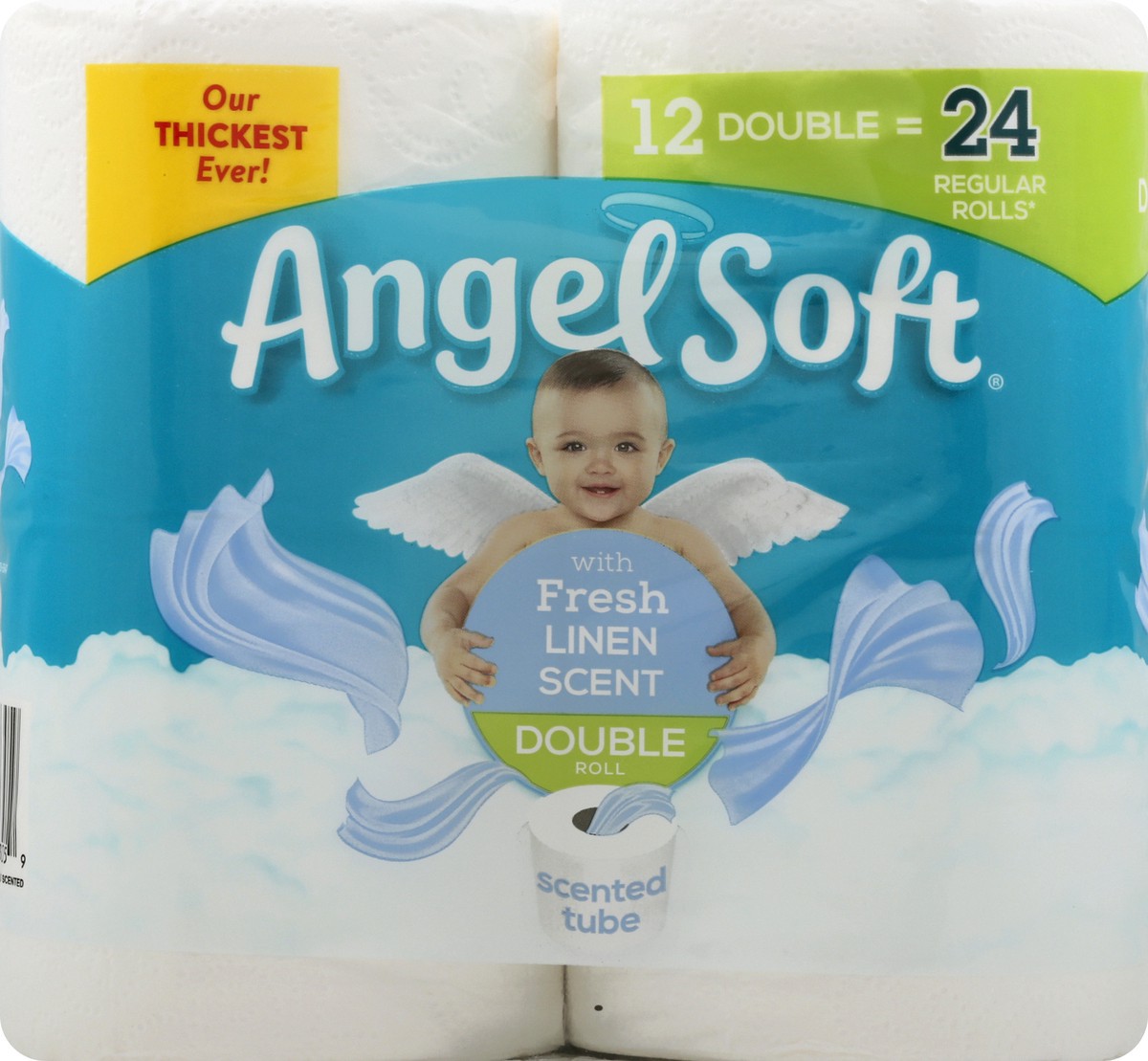 slide 4 of 9, Angel Soft Double Roll 2-Ply Fresh Linen Scent Bathroom Tissue 12 ea, 12 ct