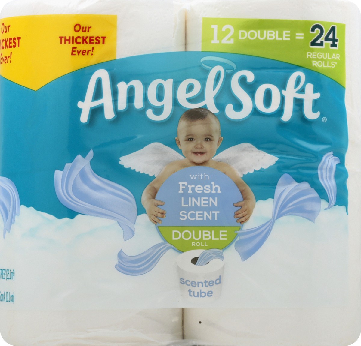 slide 5 of 9, Angel Soft Double Roll 2-Ply Fresh Linen Scent Bathroom Tissue 12 ea, 12 ct