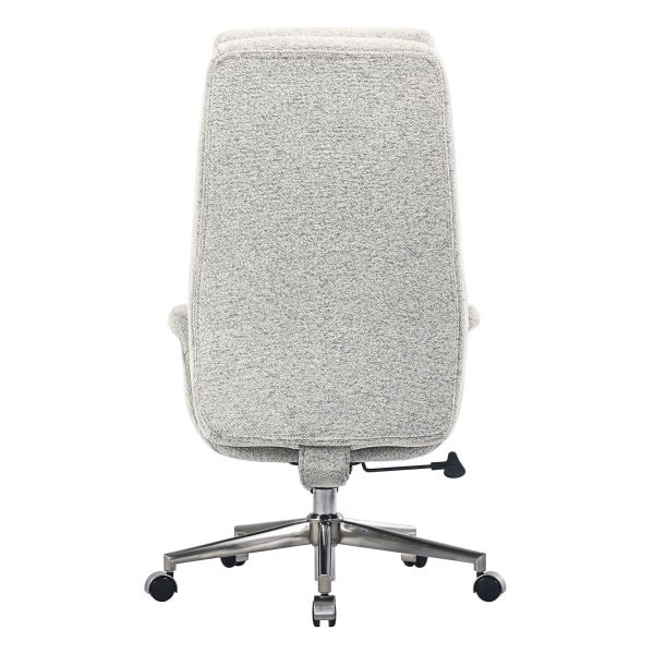 slide 8 of 10, Realspace® Modern Comfort Pizana Bouclé Fabric High-Back Executive Office Chair, Light Sand/Brushed Nickel, BIFMA Compliant, 1 ct