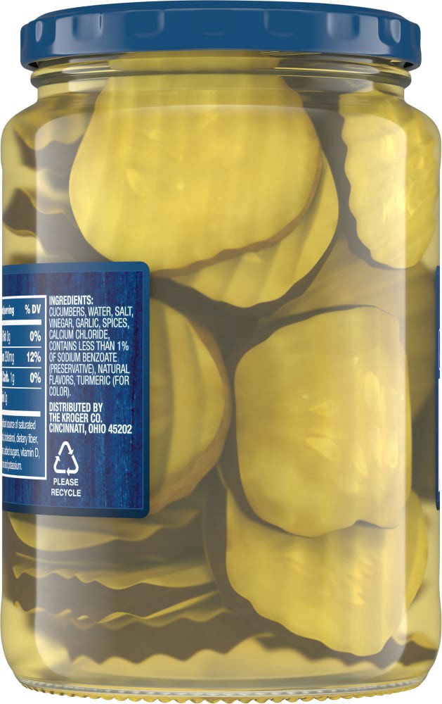 slide 2 of 4, Kroger Kosher Dill Pickle Chips, 24 fl oz