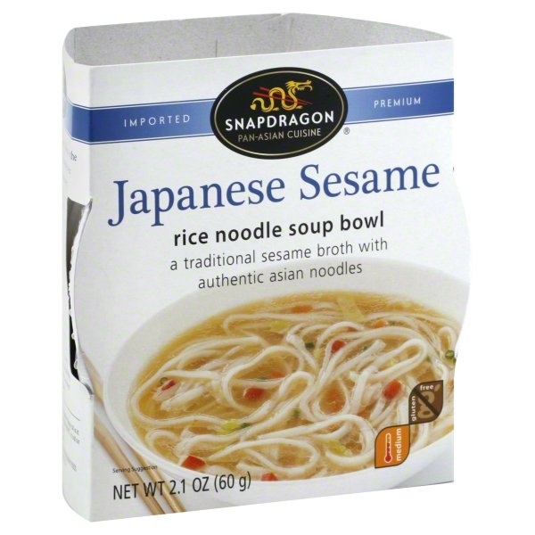 slide 1 of 1, Snapdragon Soup Bowl, Rice Noodle, Medium, Japanese Sesame, 2.1 oz