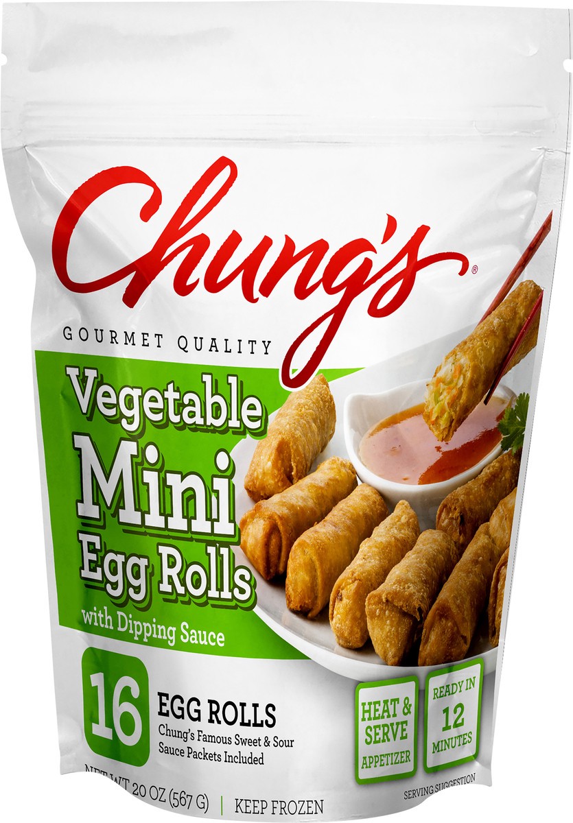 slide 8 of 8, Chung's Vegetable Mini Egg Rolls, 20 oz