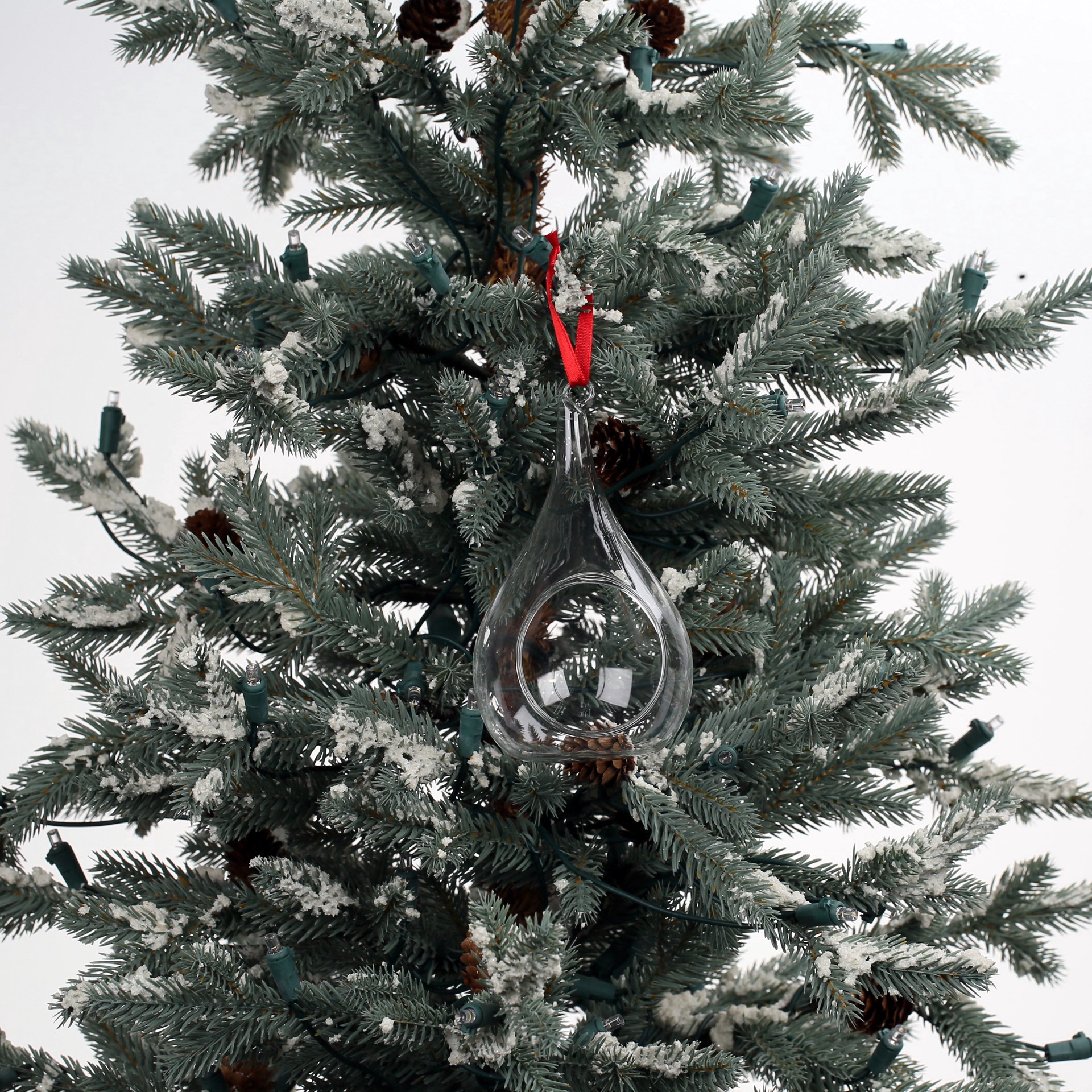 slide 3 of 3, Make Market 5.5" Clear Open Diy Glass Flat Drop Ornament By Ashland, 3.18 in x 2.76 in x 5.51 in