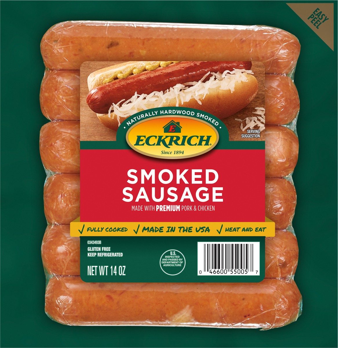 slide 3 of 3, Eckrich Smoked Sausage Links, 14 oz, 14 oz