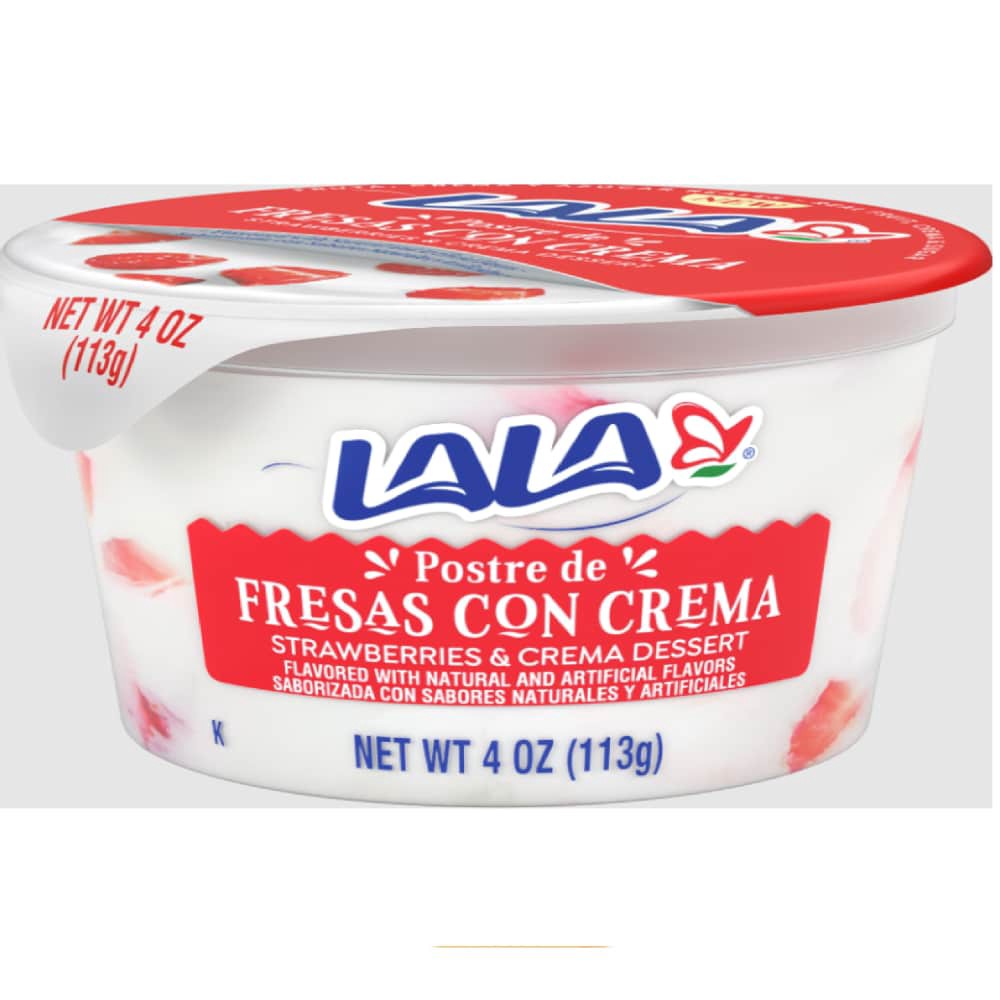 slide 1 of 1, LALA Frescas Con Crema Dess Cup, 4 oz