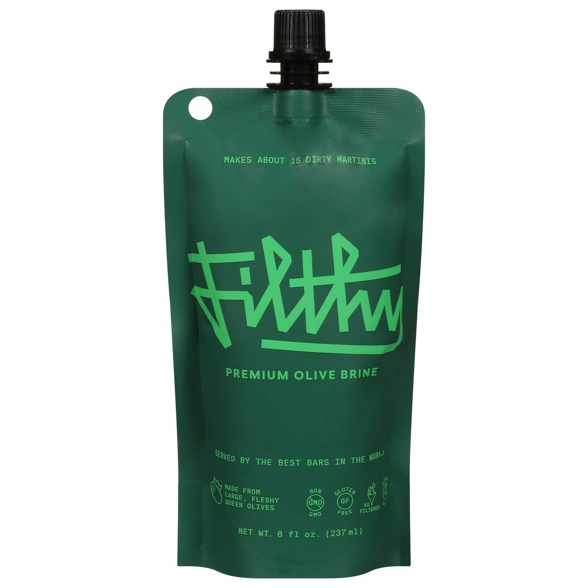 slide 1 of 9, Filthy Food Filthy Premium Olive Brine 8 fl oz, 8 fl oz