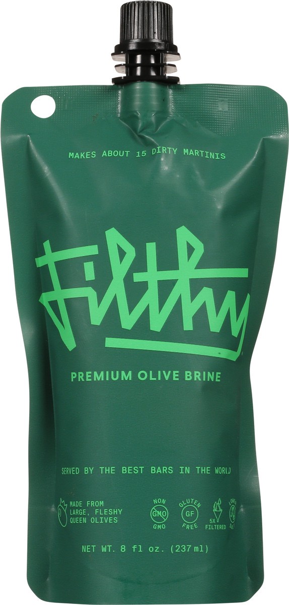 slide 4 of 9, Filthy Food Filthy Premium Olive Brine 8 fl oz, 8 fl oz