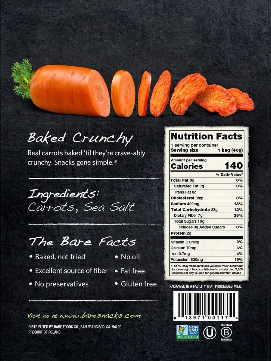 slide 6 of 6, Bare Carrot Chips, 1.4 oz