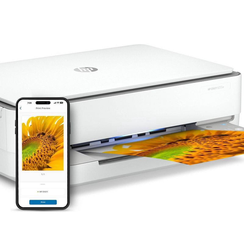 slide 8 of 11, HP Inc. ENVY 6055e Wireless All-In-One Color Printer, Scanner, Copier with Instant Ink and HP+ (223N1A), 1 ct