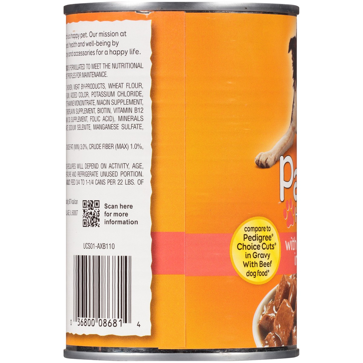 slide 7 of 9, Paws Happy Life Beef Cuts In Gravy Dog Food, 22 oz