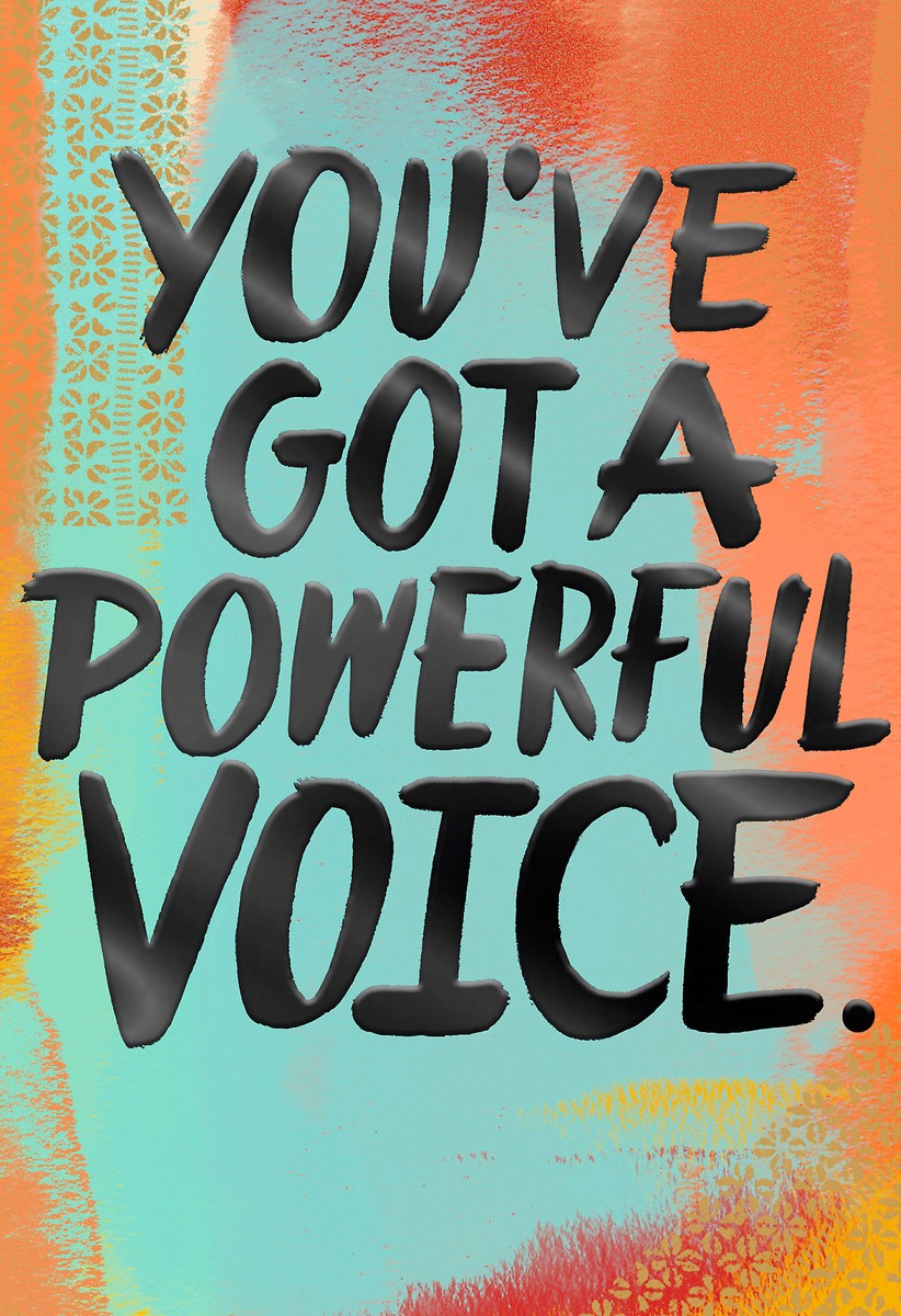 slide 1 of 5, Hallmark You've Got a Powerful Voice Greeting Card 1 ea, 1 ct