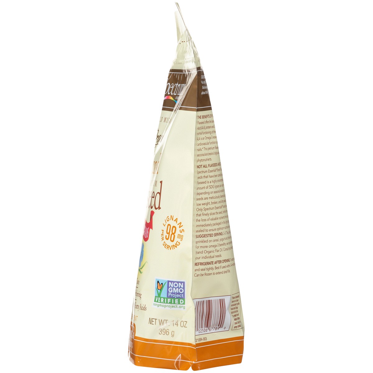 slide 9 of 10, Spectrum Essentials Cold Milled Organic Ground Premium Flaxseed Dietary Supplement 14 oz. Pouch, 14 oz