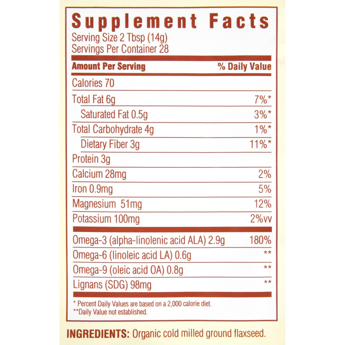 slide 8 of 10, Spectrum Essentials Cold Milled Organic Ground Premium Flaxseed Dietary Supplement 14 oz. Pouch, 14 oz