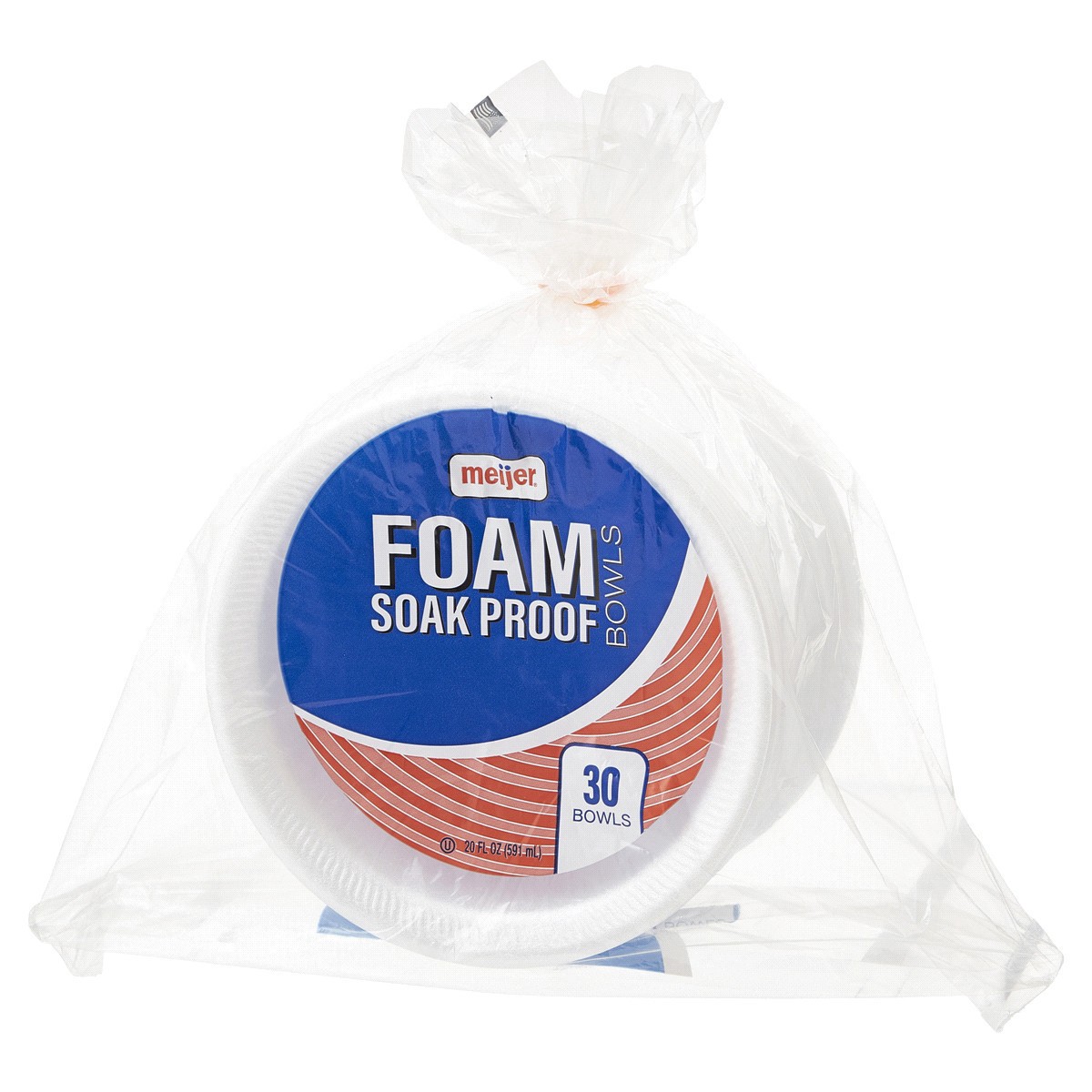 slide 23 of 29, Meijer Soak Proof Foam Bowls, 30 Count, 30 ct
