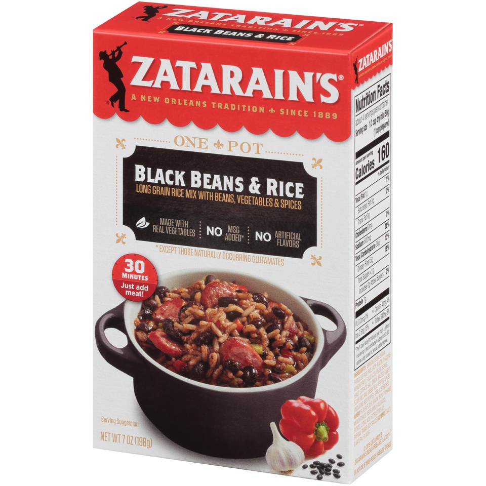slide 3 of 8, Zatarain's Black Beans & Rice, 8.5 oz