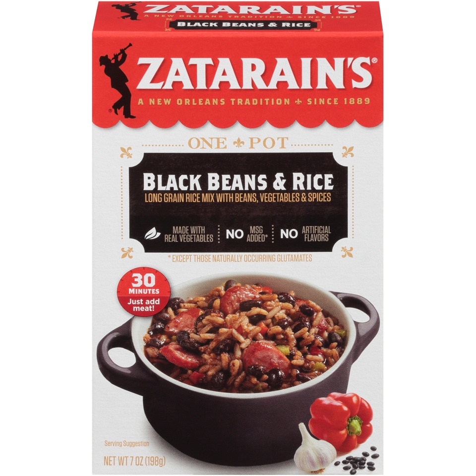 slide 1 of 8, Zatarain's Black Beans & Rice, 8.5 oz
