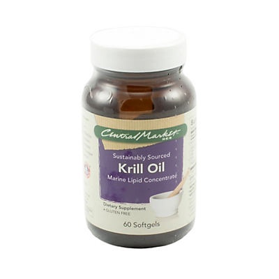 slide 1 of 1, Central Market Krill Oil Softgels, 60 ct