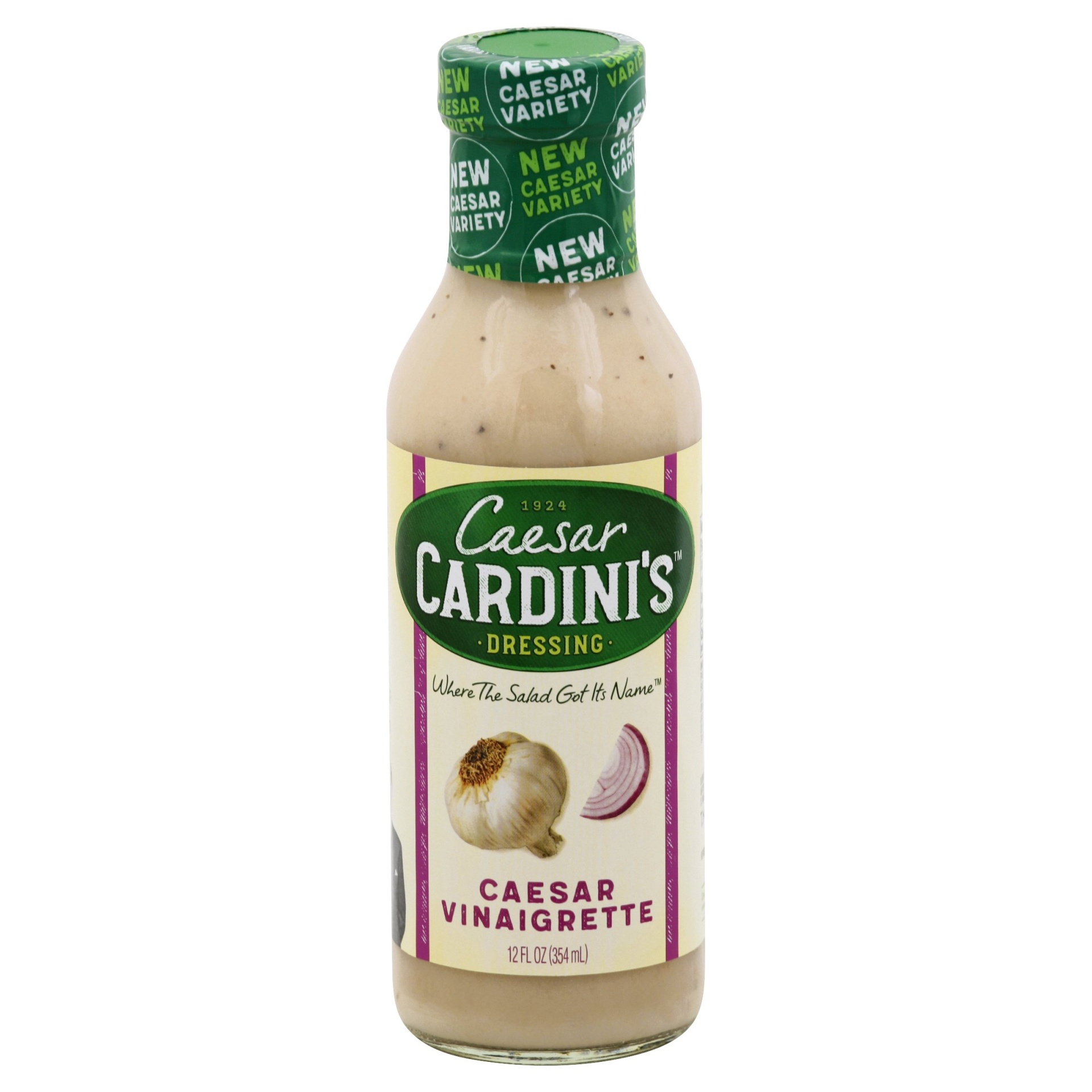 slide 1 of 8, Cardini's Caesar Vinaigrette Dressing, 12 fl oz