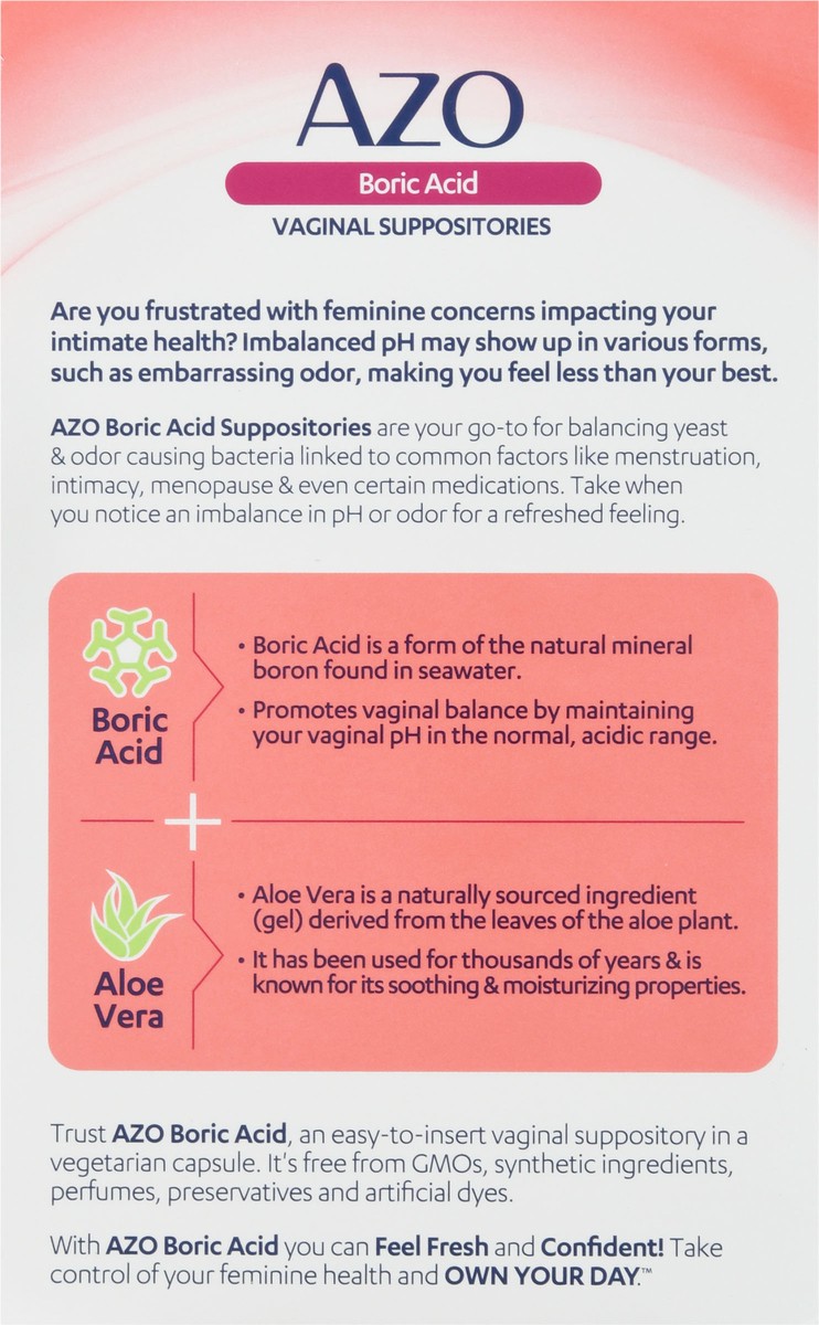 slide 5 of 9, Azo Boric Acid, 600mg, 30 ct