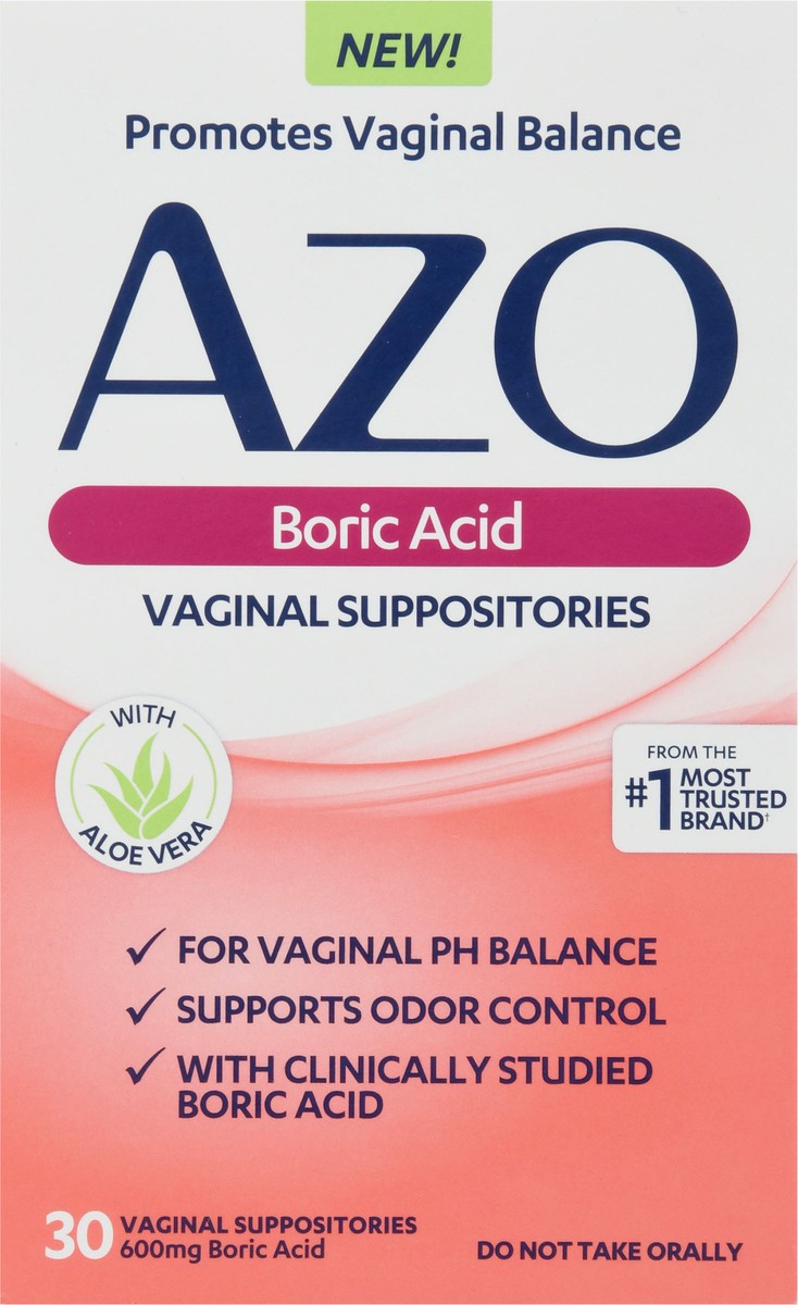 slide 9 of 9, Azo Boric Acid, 600mg, 30 ct