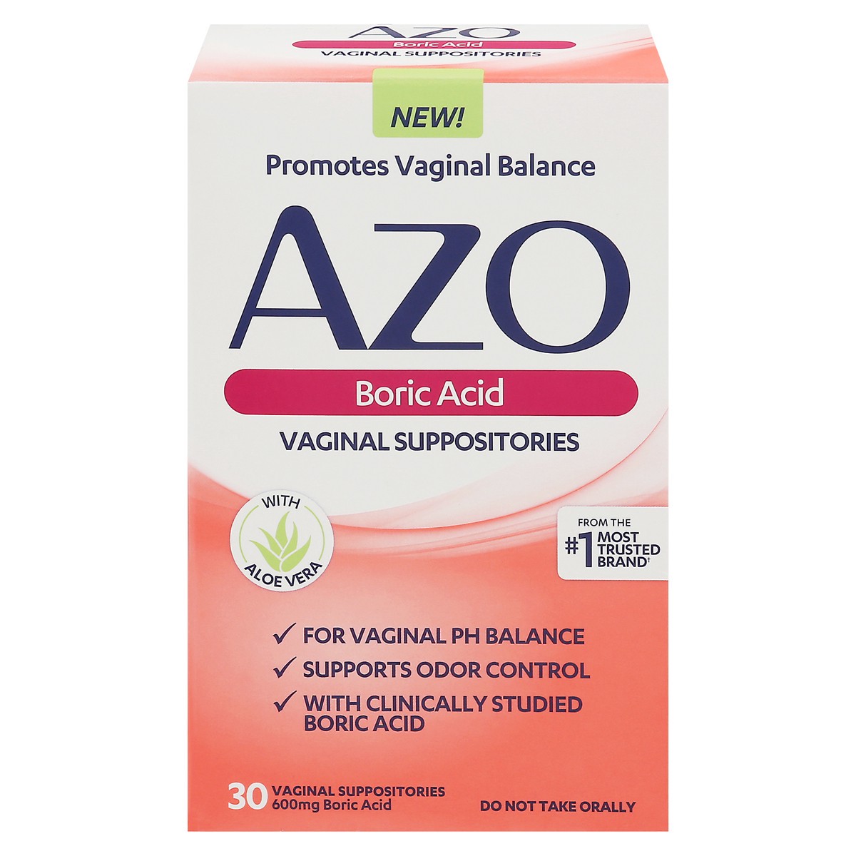 slide 1 of 1, AZO Boric Acid with Aloe Vaginal Insert Washes - 30ct, 30 ct