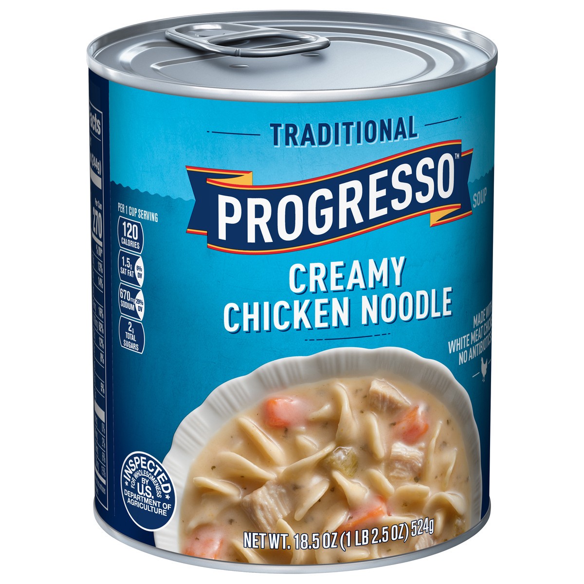 slide 2 of 9, Progresso Traditional, Creamy Chicken Noodle Canned Soup, 18.5 oz., 18.5 oz