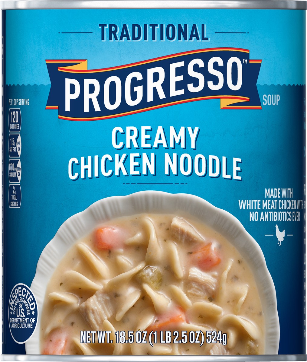 slide 4 of 9, Progresso Traditional, Creamy Chicken Noodle Canned Soup, 18.5 oz., 18.5 oz