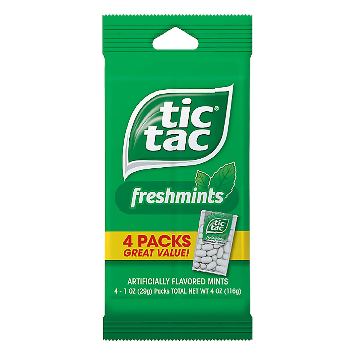 slide 1 of 2, Tic Tac Freshmint Candies - 4ct, 4 ct
