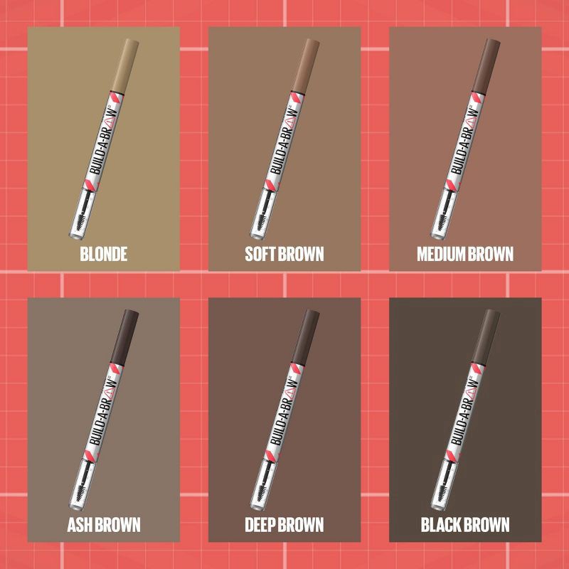 slide 3 of 6, Maybelline Build-a-Brow Blonde 250 2-in-1 Brow Pen + Sealing Gel 1 ea, 1 ct