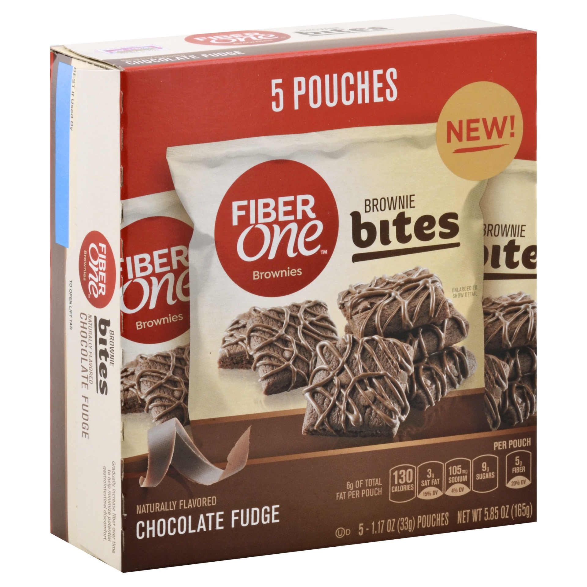 slide 1 of 1, Fiber One Chocolate Fudge Brownie Bites, 5 ct; 1.17 oz