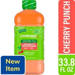 Comforts Care Cherry Punch Flavored Electrolyte Solution Drink