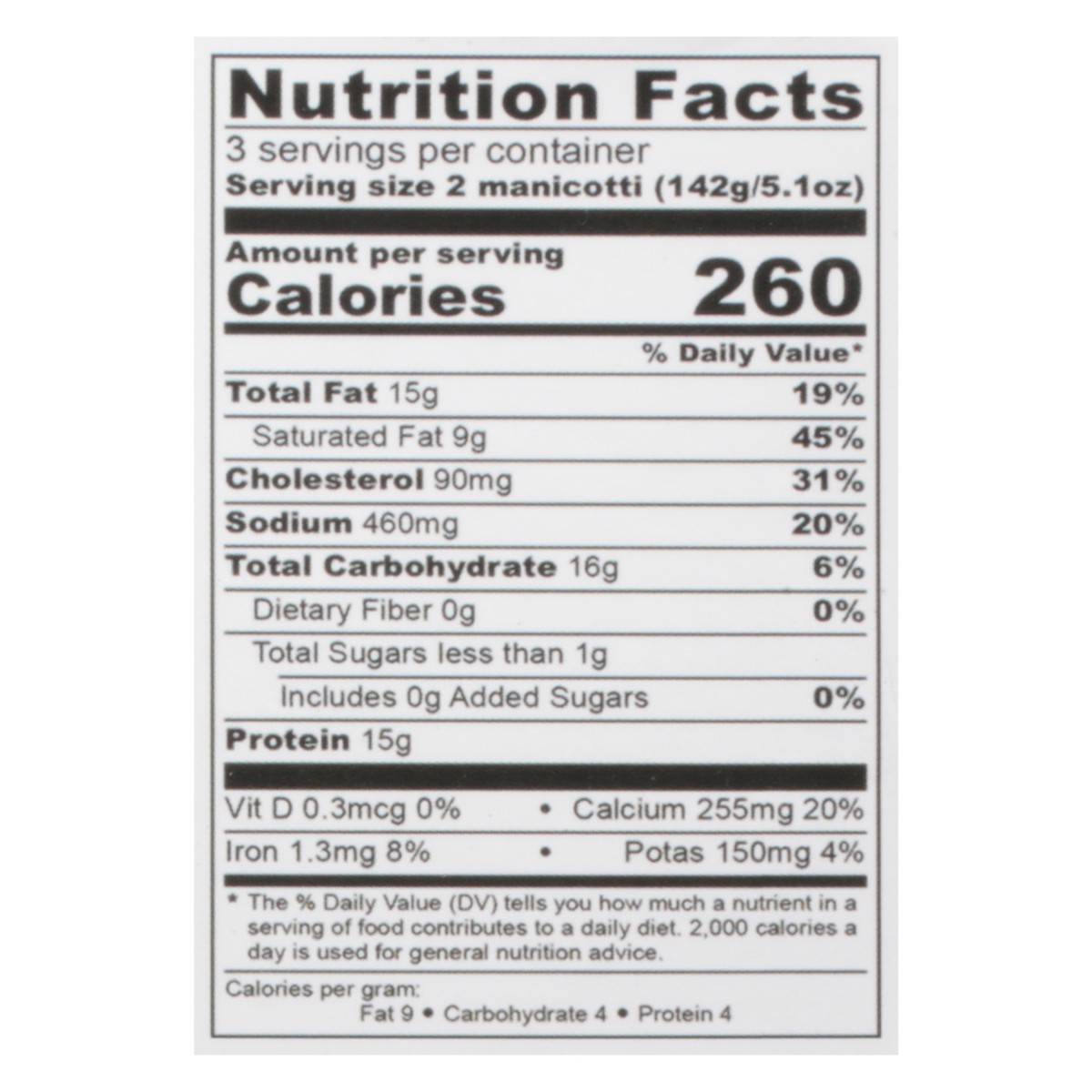 slide 3 of 13, Talluto's Crepe Manicotti 6 ea, 6 ct